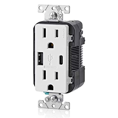 USB Type A and C Wall Outlet Charger